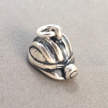 Load image into Gallery viewer, MINERS HAT .925 Sterling Silver 3-D Charm Pendant Coal Hard Helmet Lamp HM11