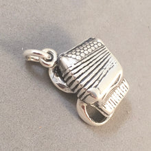 Load image into Gallery viewer, ACCORDION .925 Sterling Silver 3-D Charm Pendant Music Instrument Accordionist Player OK01