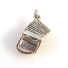 Load image into Gallery viewer, ACCORDION .925 Sterling Silver 3-D Charm Pendant Music Instrument Accordionist Player OK01