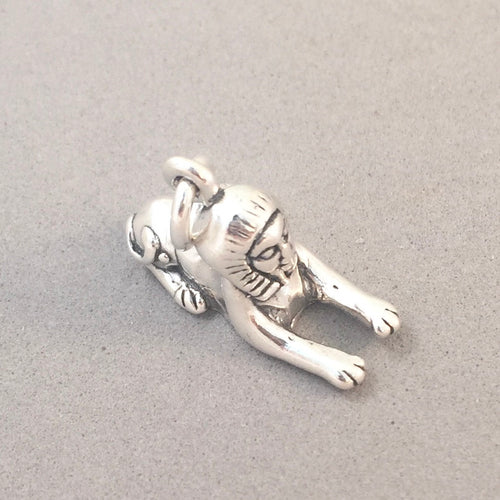 SPHINX .925 Sterling Silver 3-D Charm Pendant Lion Egyptian Greek Monument Travel Landmark tz05