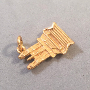 THE SPANISH STEPS Gold Plated .925 Sterling Silver Charm Pendant Rome Italy Church Plaza Souvenir Landmark italian Europe Travel tI22G