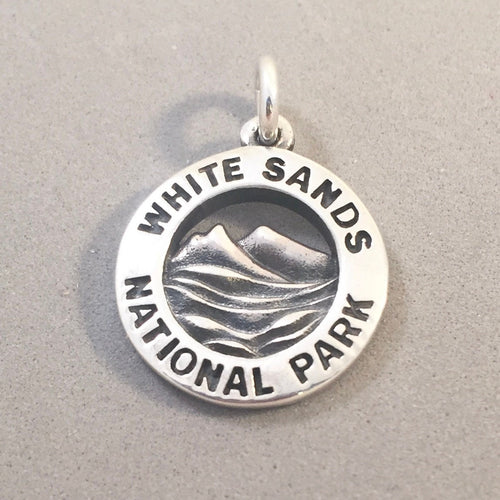 WHITE SANDS National Park .925 Sterling Silver Charm Pendant New Mexico Dunes 925 np63