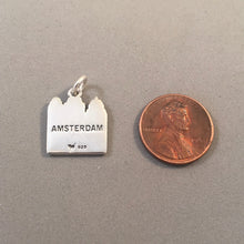 Load image into Gallery viewer, AMSTERDAM .925 Sterling Silver Charm Pendant Canal Houses Holland Netherlands Souvenir td01