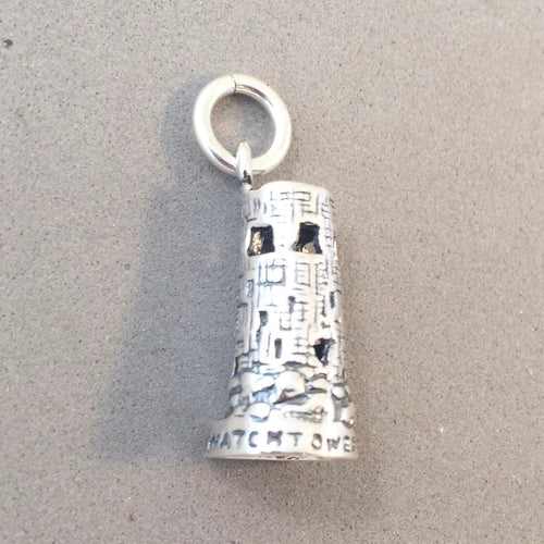 Grand Canyon THE WATCH TOWER 3-D Sterling Silver Charm Pendant Arizona National Park Souvenir pm45