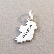 Load image into Gallery viewer, IRELAND ISLAND MAP .925 Sterling Silver Charm Pendant Dublin Belfast Galway Derry Killarney Cork Country Souvenir ct18-IR