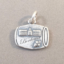 Load image into Gallery viewer, BORDEAUX .925 Sterling Silver Charm Pendant Place de la Bourse Wine Barrel Grapes France Souvenir tf33