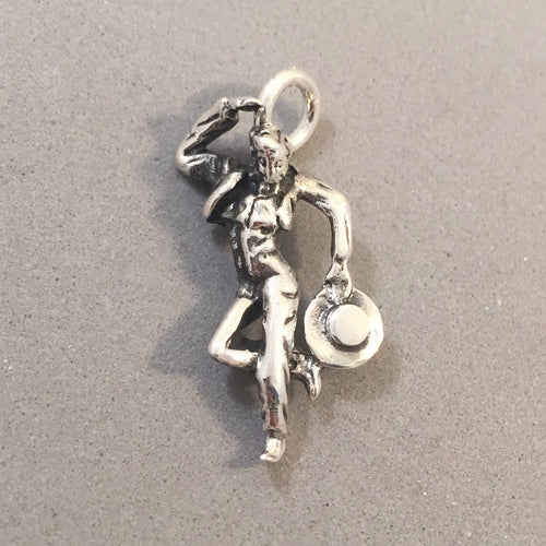 FLAMENCO DANCER MALE .925 Sterling Silver 3-D Charm Pendant Spain Spanish Barcelona Madrid tp10