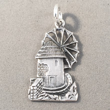 Load image into Gallery viewer, MYKONOS WINDMILL .925 Sterling Silver Charm Pendant Greece Greek Island Souvenir tk12