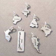 Load image into Gallery viewer, CYPRUS MAP .925 Sterling Silver Charm Pendant Country Europe Mediterranean Sea Nicosia Souvenir ct18-CY