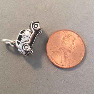 LONDON TAXI .925 Sterling Silver 3-D Charm Pendant Black Cab Hackney Carriage Hack UK England Car  TB43