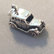 Load image into Gallery viewer, LONDON TAXI .925 Sterling Silver 3-D Charm Pendant Black Cab Hackney Carriage Hack UK England Car  TB43