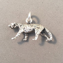 Load image into Gallery viewer, TIGER .925 Sterling Silver 3-D Charm Pendant Cat Safari Jungle Bengal Siberian Sumatran Africa an73