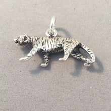 Load image into Gallery viewer, TIGER .925 Sterling Silver 3-D Charm Pendant Cat Safari Jungle Bengal Siberian Sumatran Africa an73