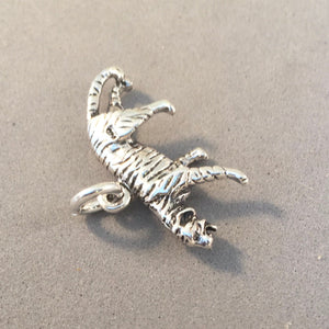 TIGER .925 Sterling Silver 3-D Charm Pendant Cat Safari Jungle Bengal Siberian Sumatran Africa an73