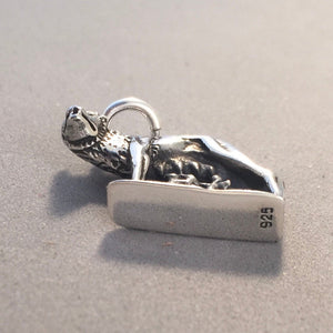 ROMULUS & REMUS .925 Sterling Silver 3-D Charm Pendant Statue Europe Rome Italy  Souvenir ti35