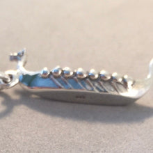 Load image into Gallery viewer, DRAGON BOAT .925 Sterling Silver Charm Pendant Viking Ship Scandinavia Chinese Festival Race ta33