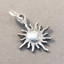 Load image into Gallery viewer, SUN .925 Sterling Silver Charm Pendant Hot Summer Beach Vacation Rays Celestial Astrology my06