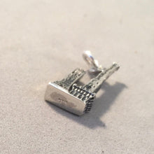 Load image into Gallery viewer, TOWERS of BOLOGNA 3-D .925 Sterling Silver Charm Pendant Two Leaning Italy Europe Tourist Travel ti33