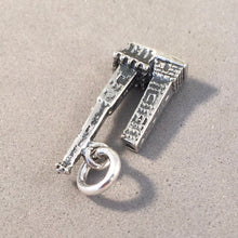 Load image into Gallery viewer, TOWERS of BOLOGNA 3-D .925 Sterling Silver Charm Pendant Two Leaning Italy Europe Tourist Travel ti33