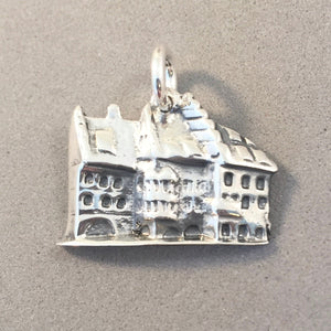 HOFBRAUHAUS .925 Sterling Silver 3-D Charm Pendant Germany Munich Munchen Octoberfest Beer Hall tg18