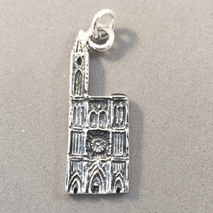 STRASBOURG CATHEDRAL .925 Sterling Silver Charm Pendant Alsace France Landmark Travel Souvenir tf35