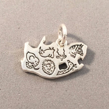 Load image into Gallery viewer, South Africa SAFARI ANIMALS .925 Sterling Silver Charm Pendant Kgalagadi Addo Kruger National Park Travel Souvenir tz06