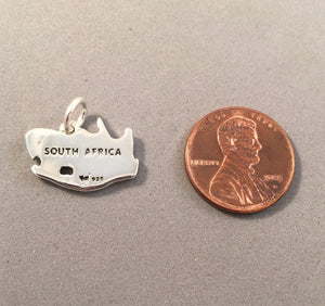 South Africa SAFARI ANIMALS .925 Sterling Silver Charm Pendant Kgalagadi Addo Kruger National Park Travel Souvenir tz06