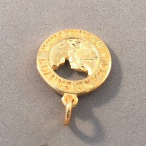 GRAND CANYON Gold Plated .925 Sterling Silver Charm Pendant National Park Colorado River View Arizona Travel Souvenir np38g