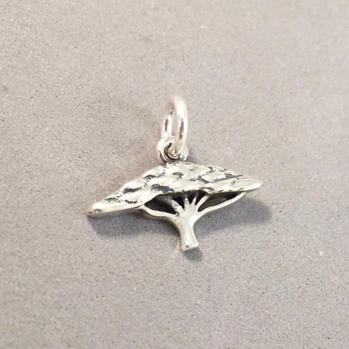 ACACIA TREE .925 Sterling Silver Charm Pendant Africa Serengeti Safari Savannah Travel Souvenir GA51