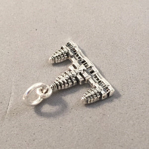 ANGKOR WAT Temple Close-up .925 Sterling Silver Charm Pendant Cambodia Siem Reap Southeast Asia  ta30