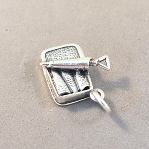 SARDINES IN A CAN .925 Sterling Silver 3-D Charm Pendant Lisbon Setubal Portugal Tourist Travel Souvenir Sardinhas Tin tp01