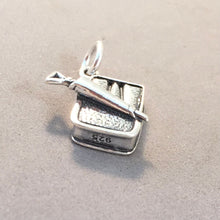 Load image into Gallery viewer, SARDINES IN A CAN .925 Sterling Silver 3-D Charm Pendant Lisbon Setubal Portugal Tourist Travel Souvenir Sardinhas Tin tp01