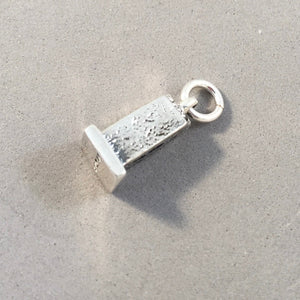 JAMESTOWN Old Church Tower .925 Sterling Silver 3-D Charm Pendant Historic Virginia Travel Souvenir tu49