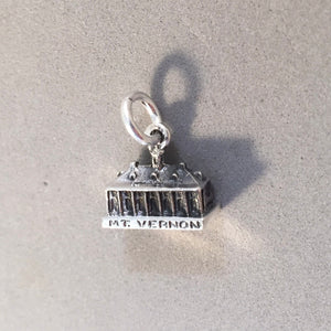 MOUNT VERNON .925 Sterling Silver Charm Pendant Landmark George Washington Home DC Travel tu47