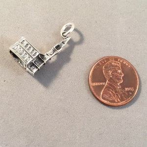 OLD NORTH CHURCH .925 Sterling Silver 3-D Charm Pendant Boston Massachusetts tu51