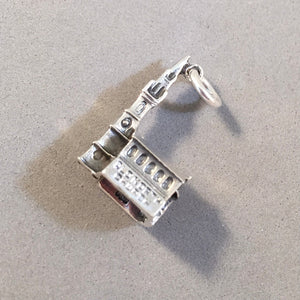 OLD NORTH CHURCH .925 Sterling Silver 3-D Charm Pendant Boston Massachusetts tu51