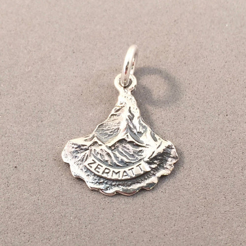 ZERMATT MATTERHORN .925 Sterling Silver Charm Pendant Swiss Alps Switzerland Mountain Souvenir ts02