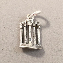 Load image into Gallery viewer, CORINTH RUINS .925 Sterling Silver 3-D Charm Pendant Columns Athens Greece Greek Roman Rome Athens tk06