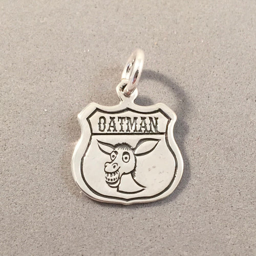 OATMAN .925 Sterling Silver Charm Pendant Highway Route 66 Arizona Souvenir Burro Mule Donkey TW18