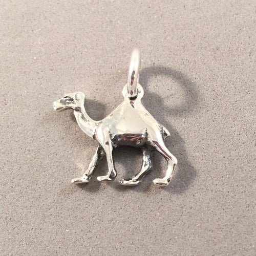 CAMEL .925 Sterling Silver 3-D Charm Pendant Egypt Africa India Desert Animal an11