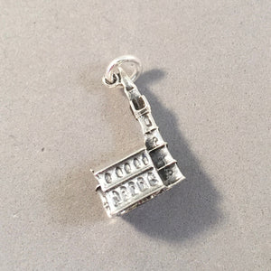 OLD NORTH CHURCH .925 Sterling Silver 3-D Charm Pendant Boston Massachusetts tu51