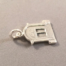 Load image into Gallery viewer, FRONT DOOR .925 Sterling Silver Small Charm Pendant Brownstone Apartment Building Porch Stairs House Home Real Estate hm05