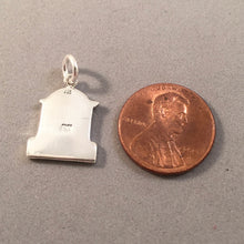 Load image into Gallery viewer, FRONT DOOR .925 Sterling Silver Small Charm Pendant Brownstone Apartment Building Porch Stairs House Home Real Estate hm05