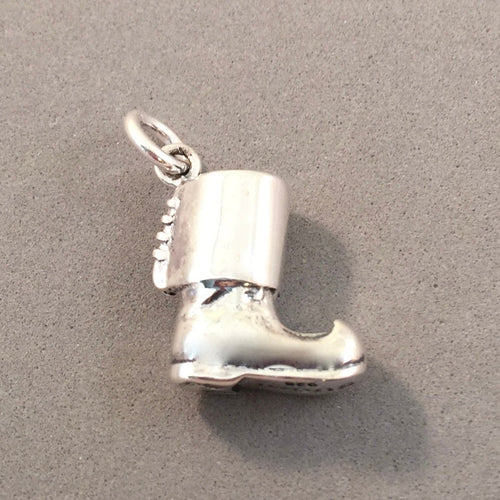 SUOMI BOOT .925 Sterling Silver 3-D Charm Pendant Beak Sami Lappish Finland Sweden Norway Scandinavia tn11