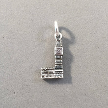 Load image into Gallery viewer, BIG BEN at Westminster Palace .925 Sterling Silver Small 3-D Charm Pendant Clock Tower London UK England tb38