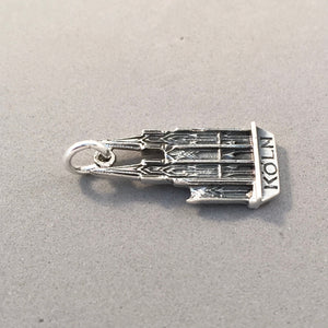 KOLN CATHEDRAL .925 Sterling Silver Charm Pendant Double Sided Europe Germany Cologne Church tg17