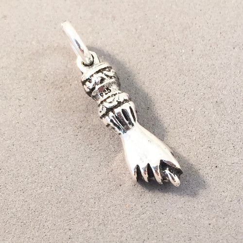 BRAZILIAN FIGA .925 Sterling Silver 3-D Charm Pendant Rio de Janeiro são Paulo Good Luck Fist Hand Souvenir tm08
