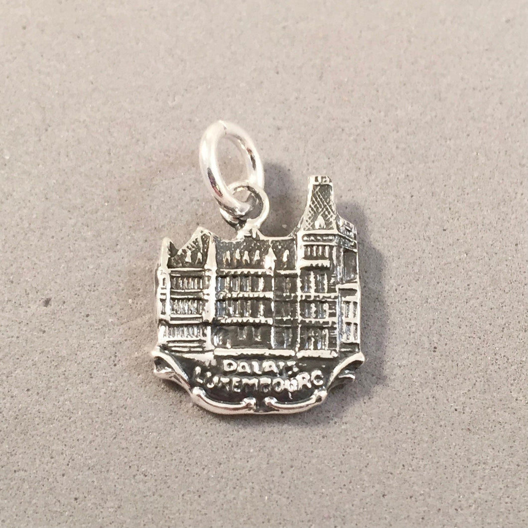 LUXEMBOURG GRAND-DUCAL .925 Sterling Silver Charm Pendant Palace City Souvenir Europe te11