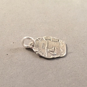 GREAT SALT LAKE .925 Sterling Silver Charm Pendant City Utah Souvenir tw12