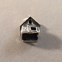 Load image into Gallery viewer, CABIN .925 Sterling Silver Small 3-D Charm Pendant Home Sweet Home Cottage Country Realtor hm25